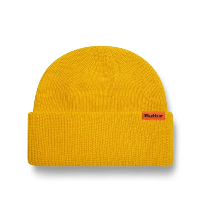 Beanies Men Butter Goods Tall Wharfie Beanie Yellow