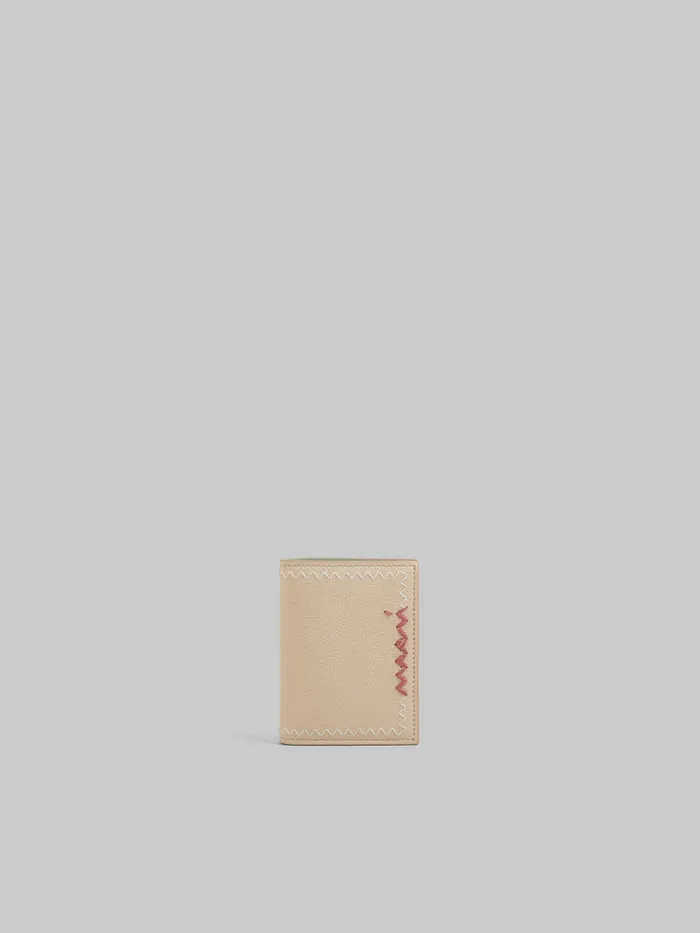 Beige Bifold Wallet With Marni Mending Embroidery Women Marni Wallets and Small Leather Goods Beige Bifold Wallet With Marni Mending Embroidery Women Marni Wallets and Small Leather Goods