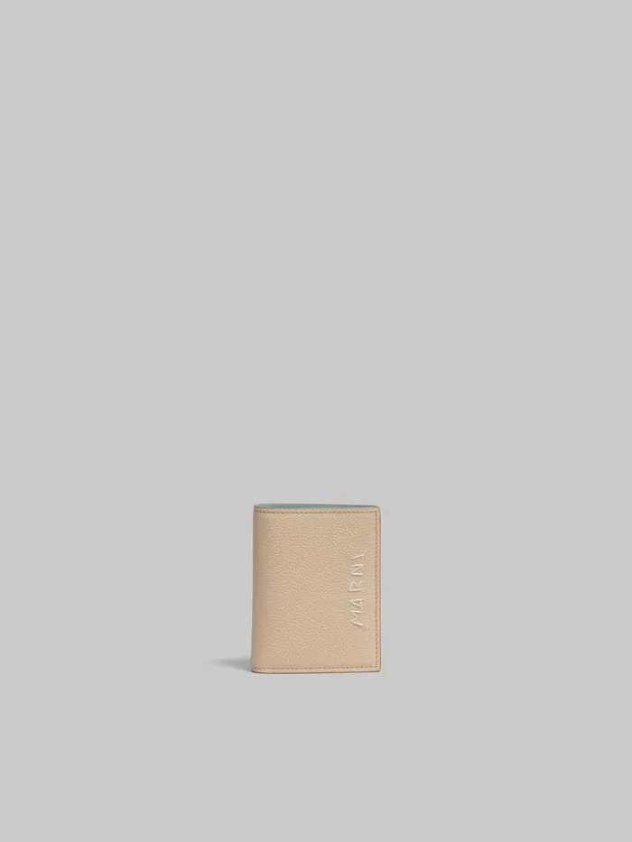 Beige Leather Bifold Wallet With Marni Mending Women Marni Wallets and Small Leather Goods Beige Leather Bifold Wallet With Marni Mending Women Marni Wallets and Small Leather Goods