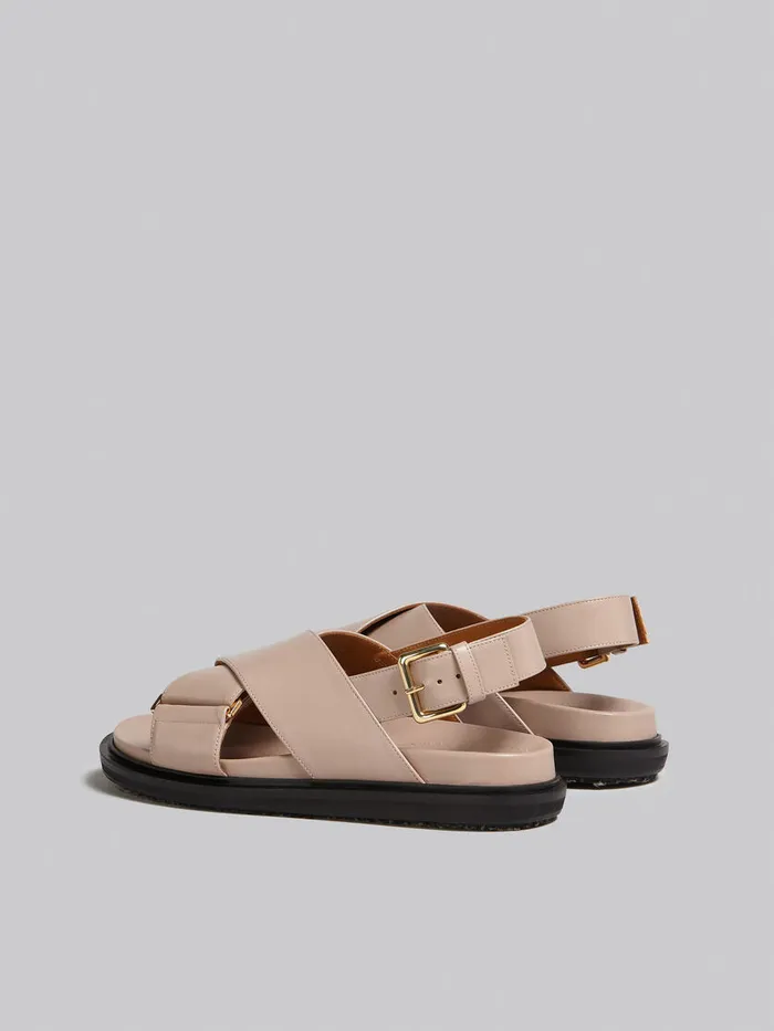 Beige Leather Fussbett Women Marni Fussbett