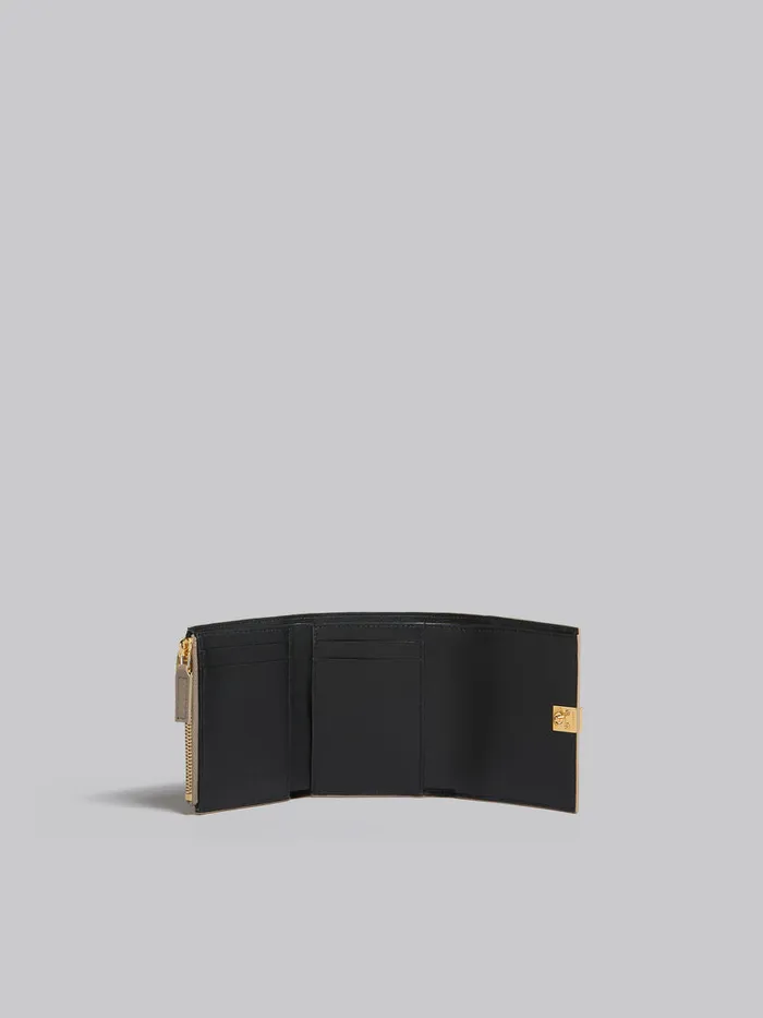 Beige Leather Trifold Prisma Wallet Women Marni Wallets and Small Leather Goods