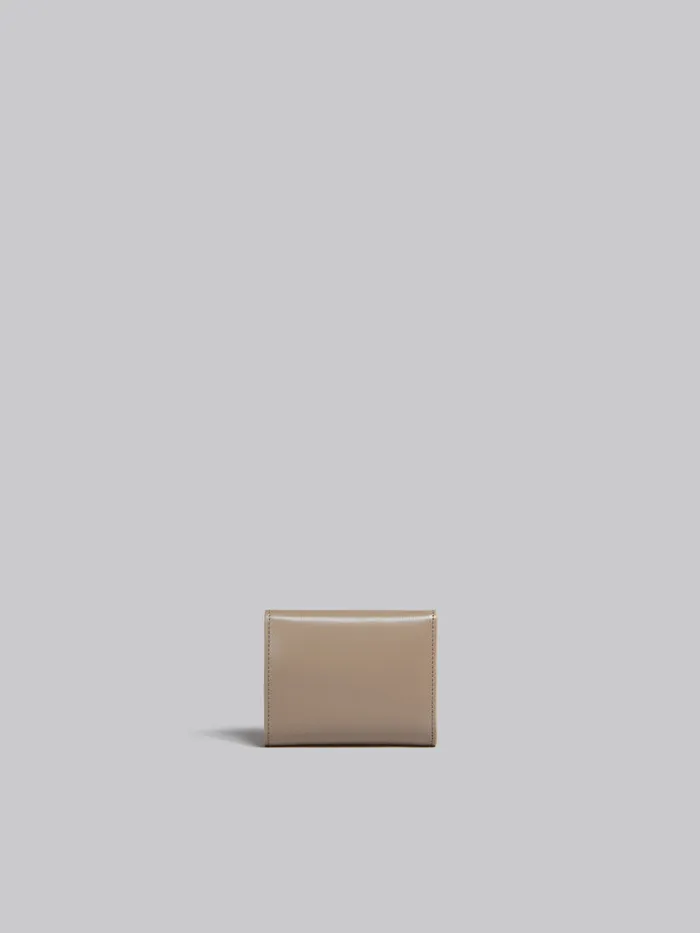 Beige Leather Trifold Prisma Wallet Women Marni Wallets and Small Leather Goods