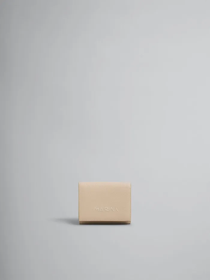 Beige Leather Trifold Wallet With Marni Mending Women Marni Wallets and Small Leather Goods Beige Leather Trifold Wallet With Marni Mending Women Marni Wallets and Small Leather Goods