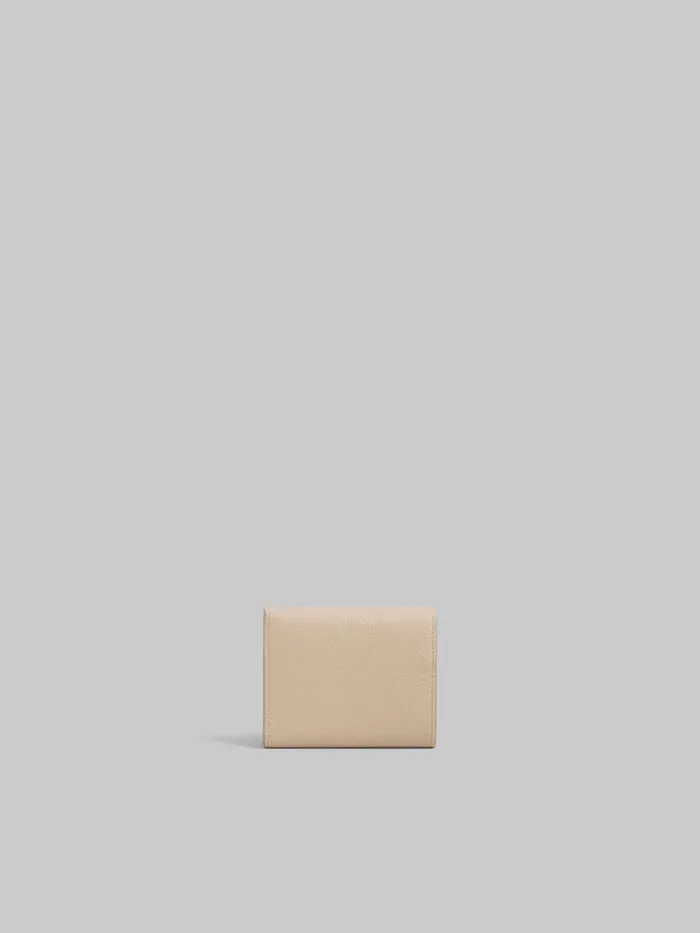 Beige Leather Trifold Wallet With Marni Mending Women Marni Wallets and Small Leather Goods