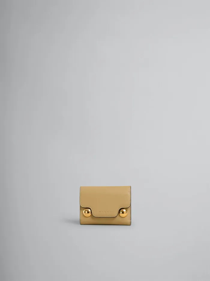 Beige Leather Trunkaroo Trifold Wallet Women Marni Wallets and Small Leather Goods Beige Leather Trunkaroo Trifold Wallet Women Marni Wallets and Small Leather Goods