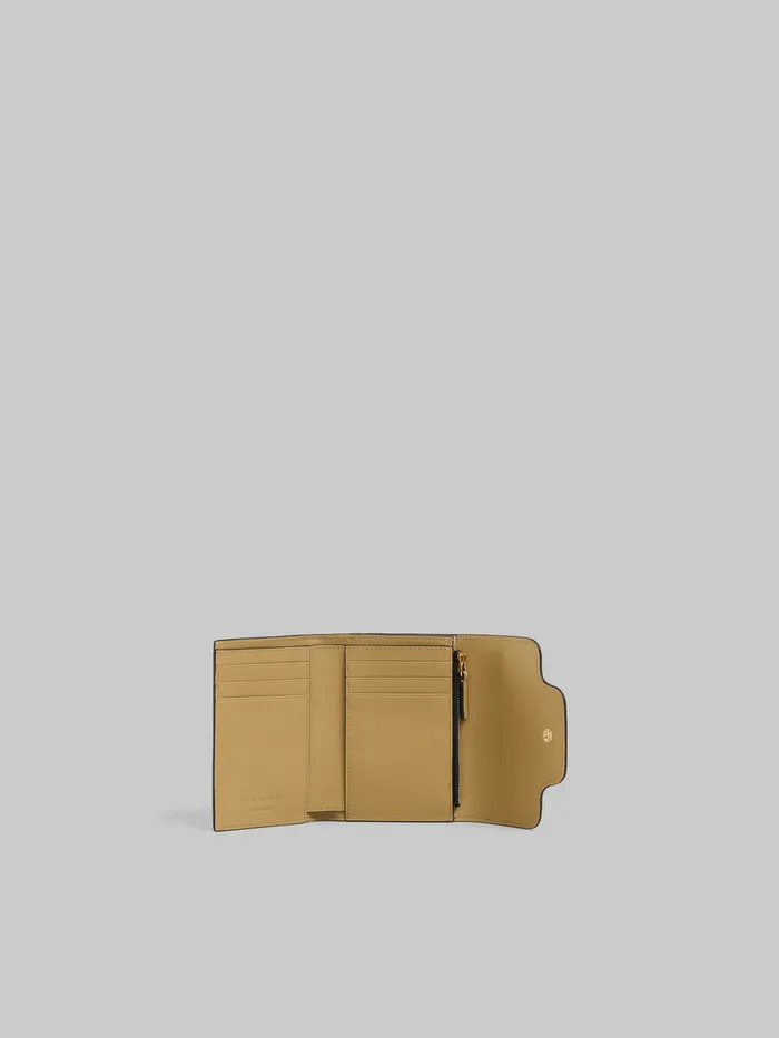 Beige Leather Trunkaroo Trifold Wallet Women Marni Wallets and Small Leather Goods