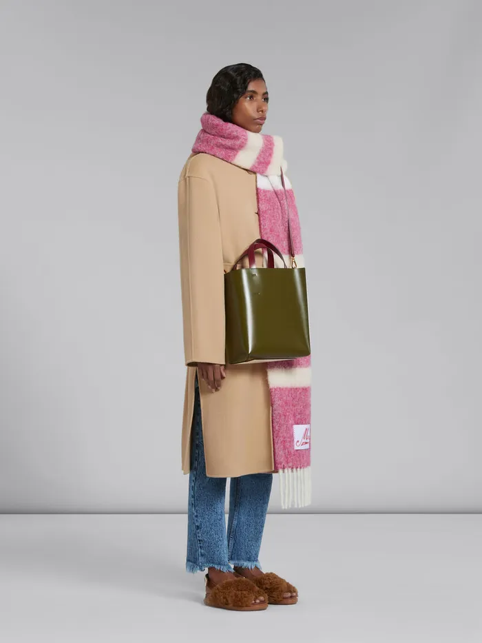 Beige Wool Coat With Waist Belt Women Marni Coats and Jackets