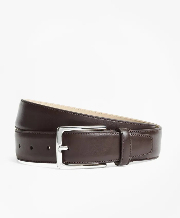 Belts Men Brooks Brothers 1818 Leather Belt Dark Brown