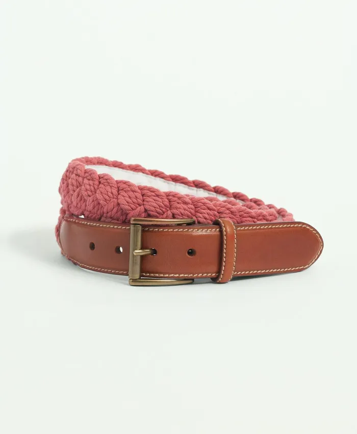 Belts Men Brooks Brothers Braided Cotton Belt Red