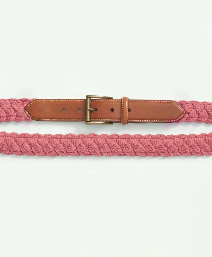 Belts Men Brooks Brothers Braided Cotton Belt Red