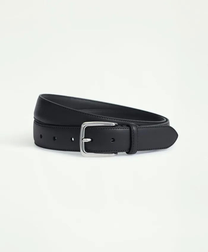 Belts Men Brooks Brothers Classic Leather Belt Black