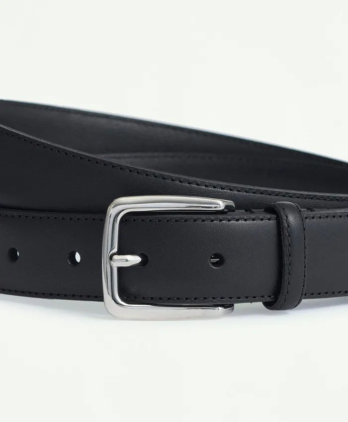Belts Men Brooks Brothers Classic Leather Belt Black