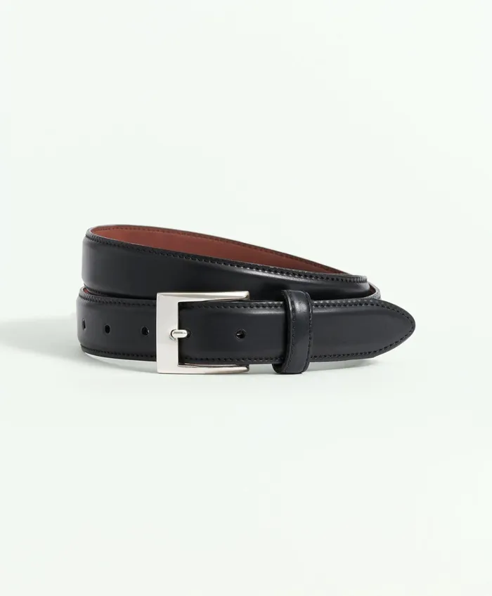 Belts Men Brooks Brothers Cordovan Leather Belt Black