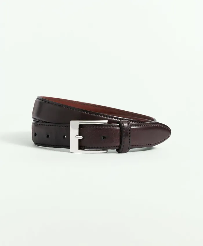 Belts Men Brooks Brothers Cordovan Leather Belt Burgundy