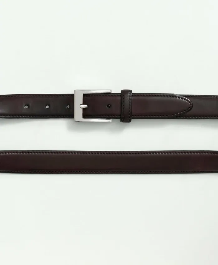 Belts Men Brooks Brothers Cordovan Leather Belt Burgundy
