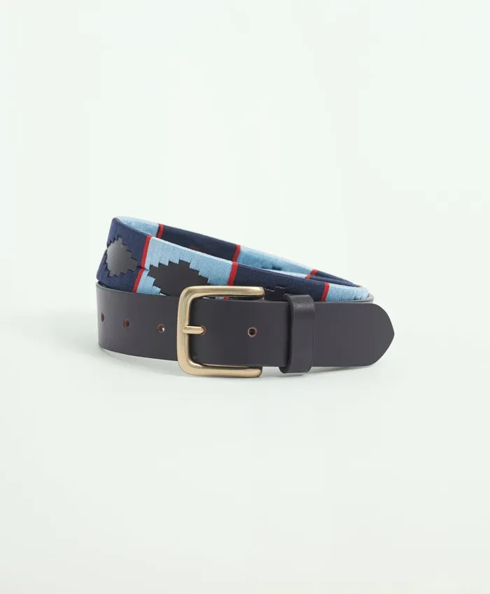 Belts Men Brooks Brothers Gaucho Belt Bluenavy