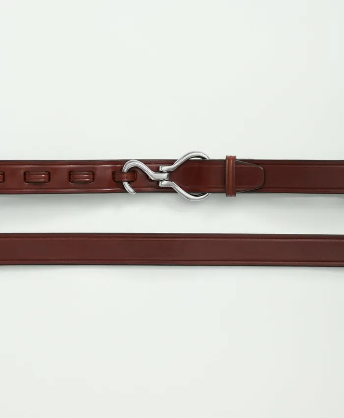 Belts Men Brooks Brothers Leather Hoof Pick Belt Brown
