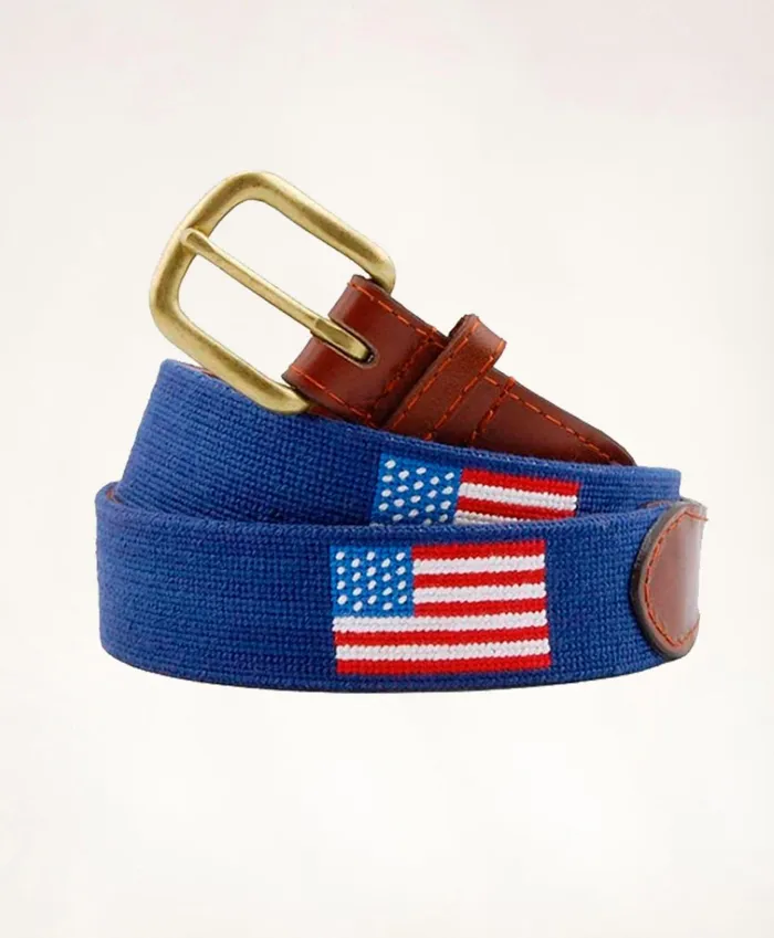 Belts Men Brooks Brothers Smathers andamp Branson Leather Needlepoint American Flag Belt Multi Belts Men Brooks Brothers Smathers andamp Branson Leather Needlepoint American Flag Belt Multi
