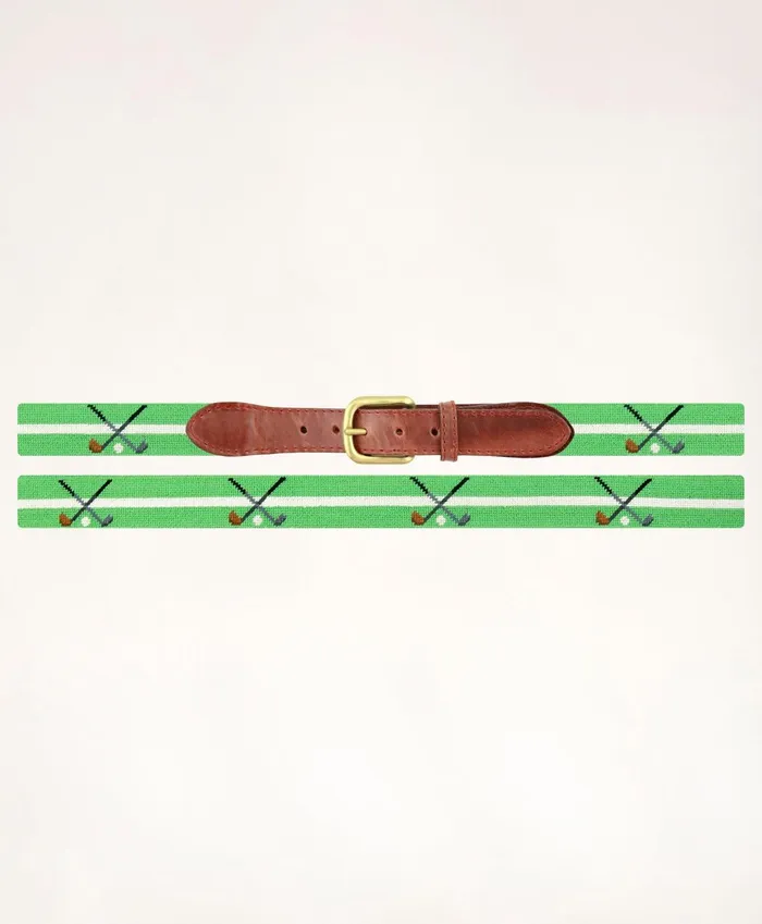 Belts Men Brooks Brothers Smathers andamp Branson Leather Needlepoint Belt Multi