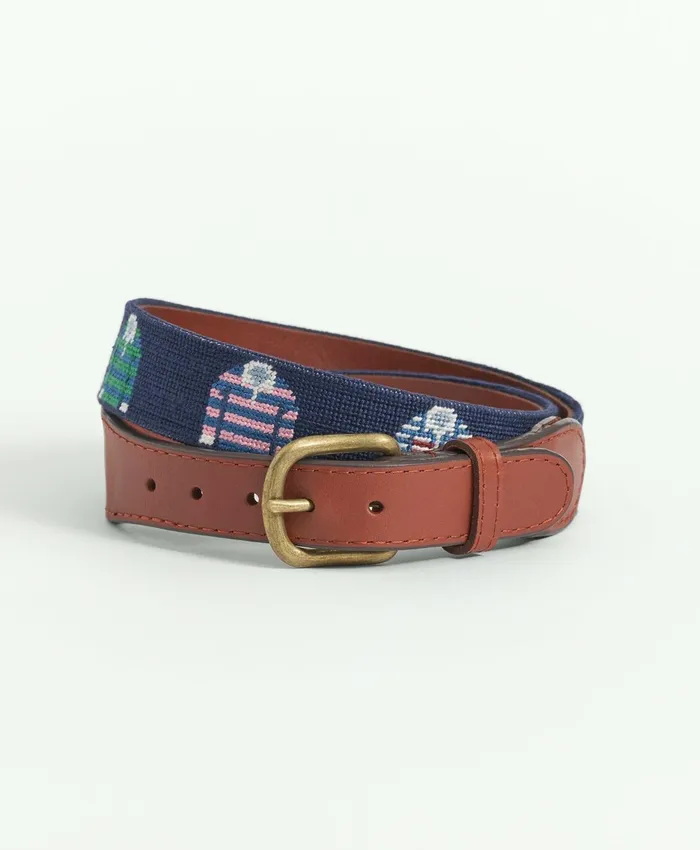 Belts Men Brooks Brothers Smathers andamp Branson Needlepoint Belt Multi