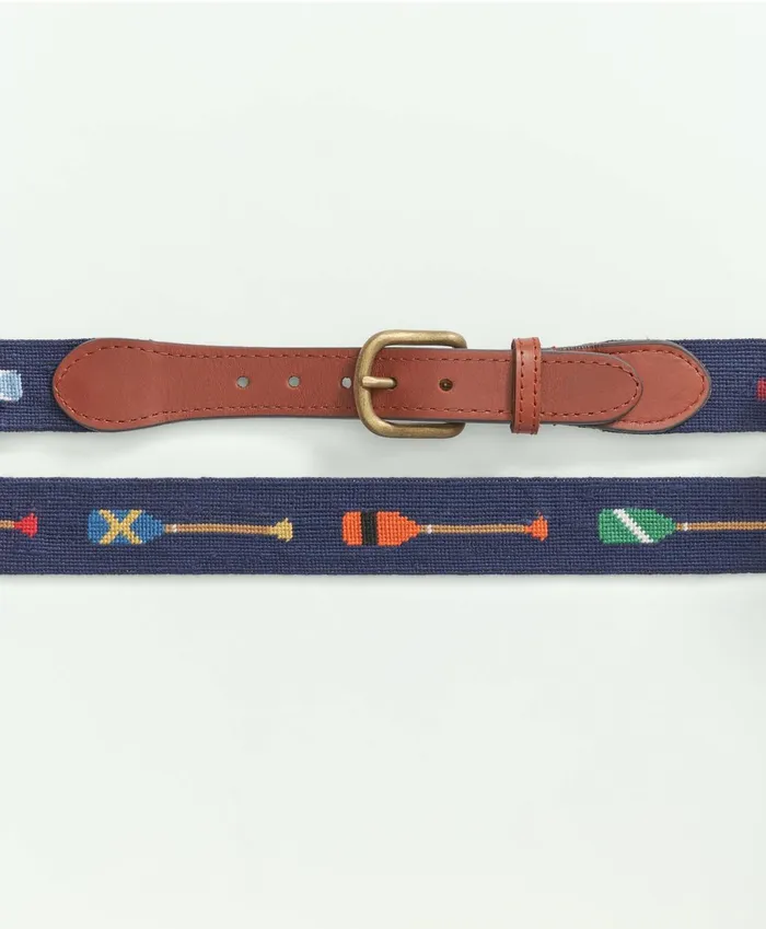 Belts Men Brooks Brothers Smathers andamp Branson Needlepoint Belt Multi