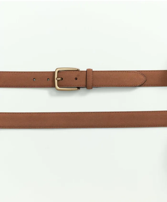 Belts Men Brooks Brothers Suede Dress Belt Brown