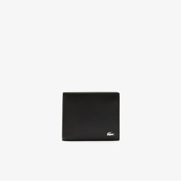Bifold Leather Wallet Black Mens Lacoste Small Leather Goods Gift 4 You