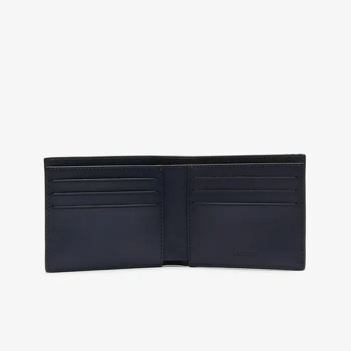 Bifold Leather Wallet Peacoat Mens Lacoste Small Leather Goods Cheap On Sale