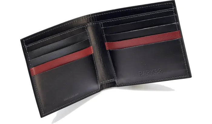 Bifold Wallet One Stripe 8211 Black Calf Accessories Barker Shoes Leather Goods