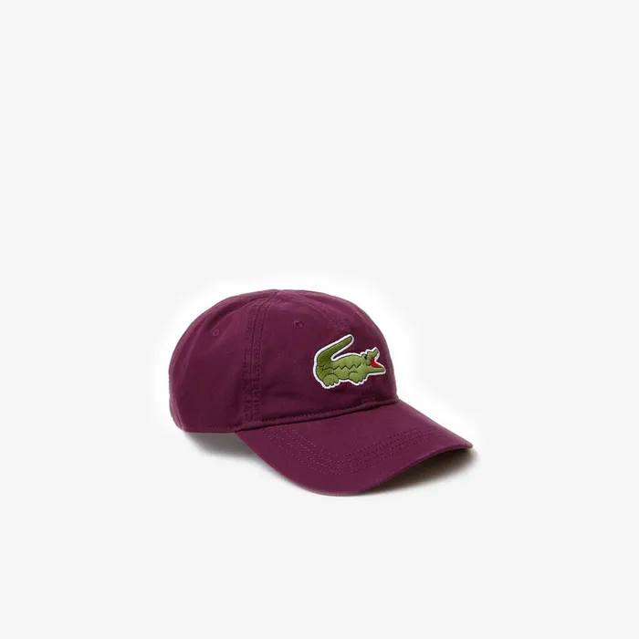 Big Croc Gabardine Cap Bordeaux Mens Lacoste Caps and Hats Shop Online