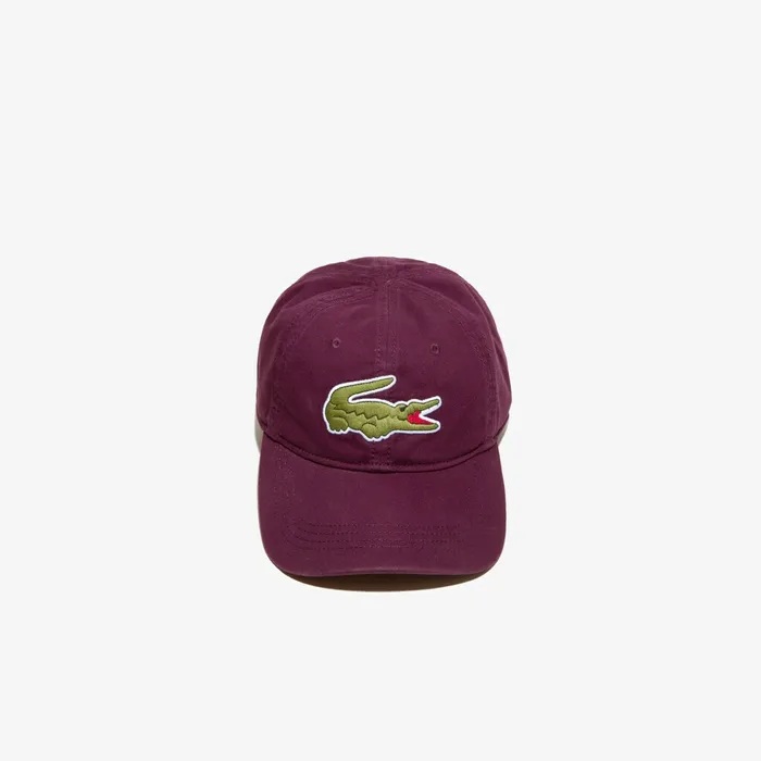 Big Croc Gabardine Cap Bordeaux Mens Lacoste Caps and Hats Shop Online