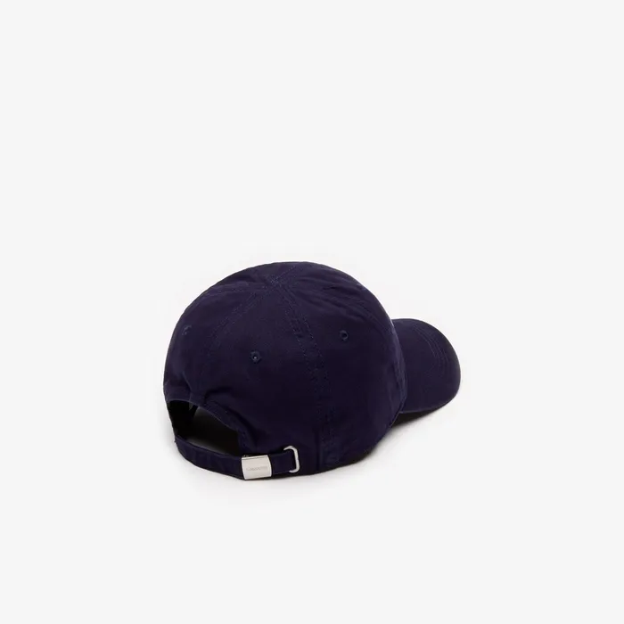 Big Croc Gabardine Cap Navy Blue Mens Lacoste Caps and Hats Outlet Factory