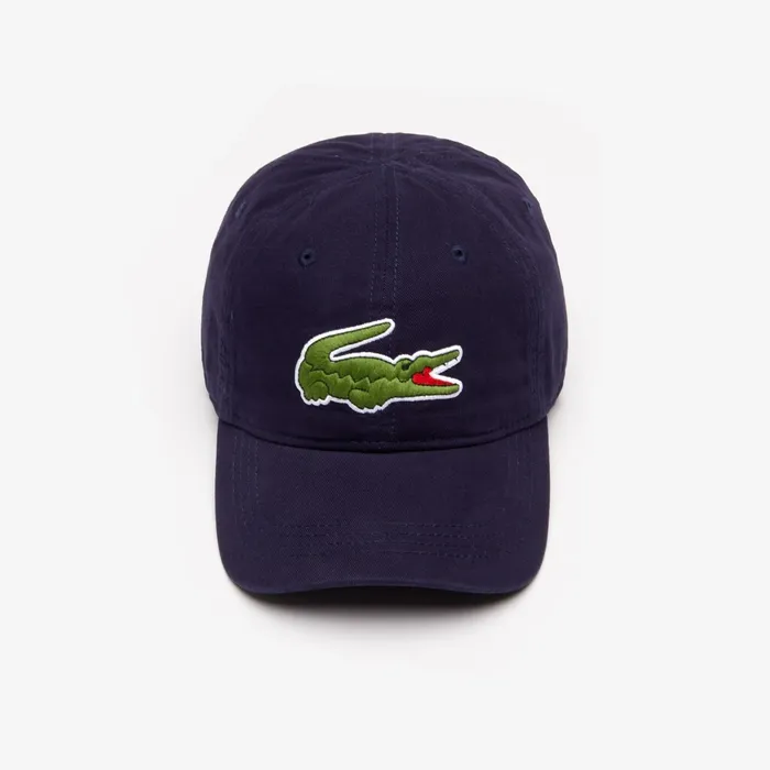 Big Croc Gabardine Cap Navy Blue Mens Lacoste Caps and Hats Outlet Factory