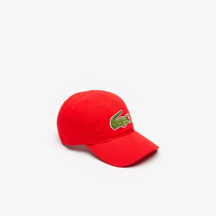 Big Croc Gabardine Cap Red Mens Lacoste Caps and Hats For Sale