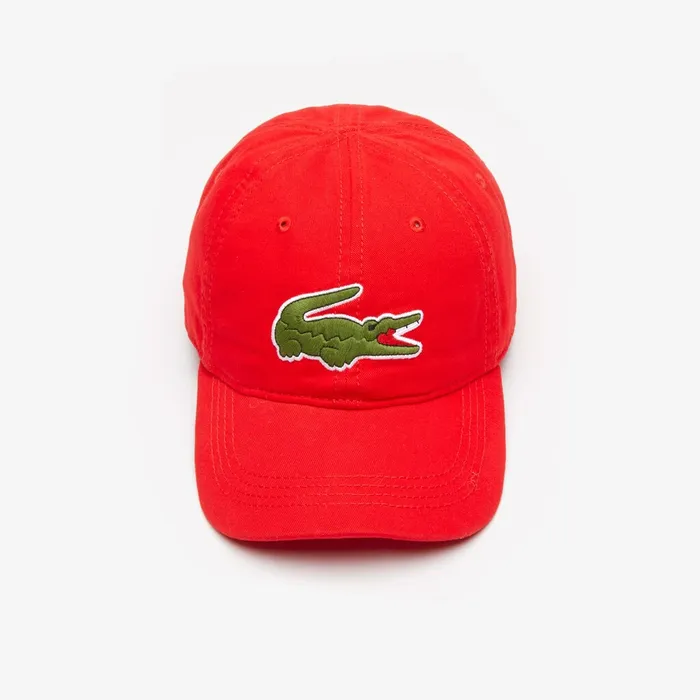 Big Croc Gabardine Cap Red Mens Lacoste Caps and Hats For Sale