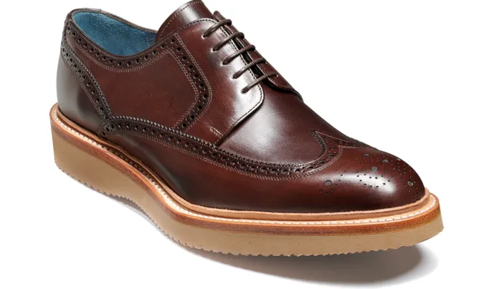 Bill 8211 Chocolate Hand Painted Mens Barker Shoes Brogues