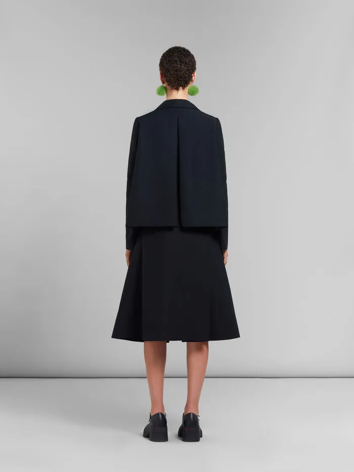 Black Aline Cady Jacket With Back Pleat Women Marni Coats and Jackets