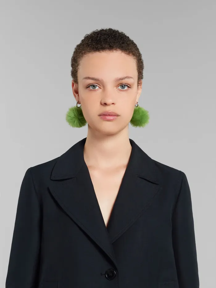 Black Aline Cady Jacket With Back Pleat Women Marni Coats and Jackets