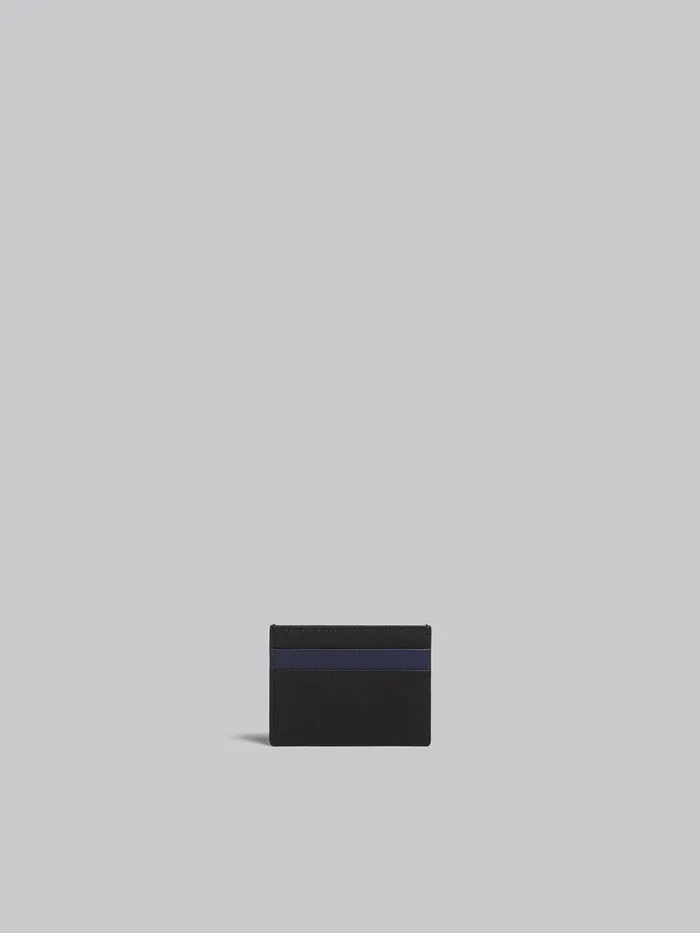 Black And Blue Saffiano Leather Card Case Men Marni Wallets and Small Leather Goods