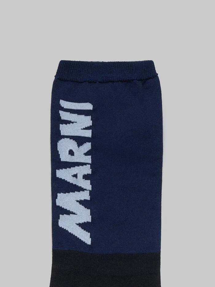 Black And Blue Socks With Marni Logo Women Marni Socks