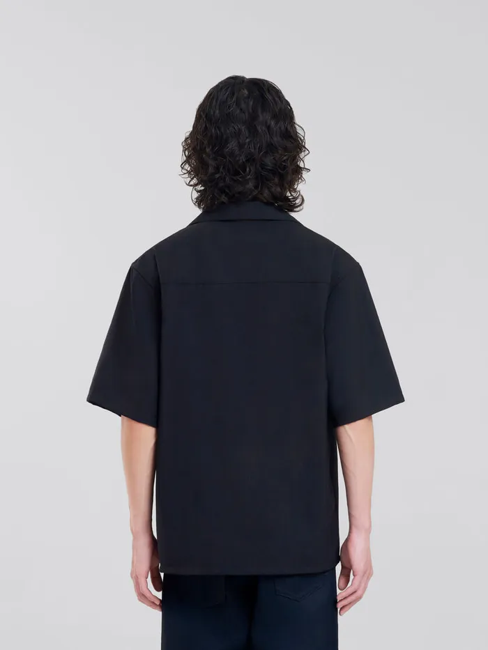 Black And Brown Wool Bowling Shirt Men Marni Tops and TShirts