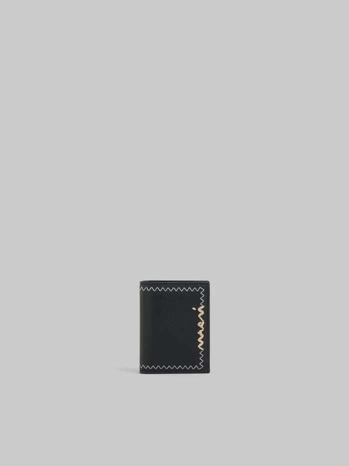 Black Bifold Wallet With Marni Mending Embroidery Women Marni Wallets and Small Leather Goods Black Bifold Wallet With Marni Mending Embroidery Women Marni Wallets and Small Leather Goods