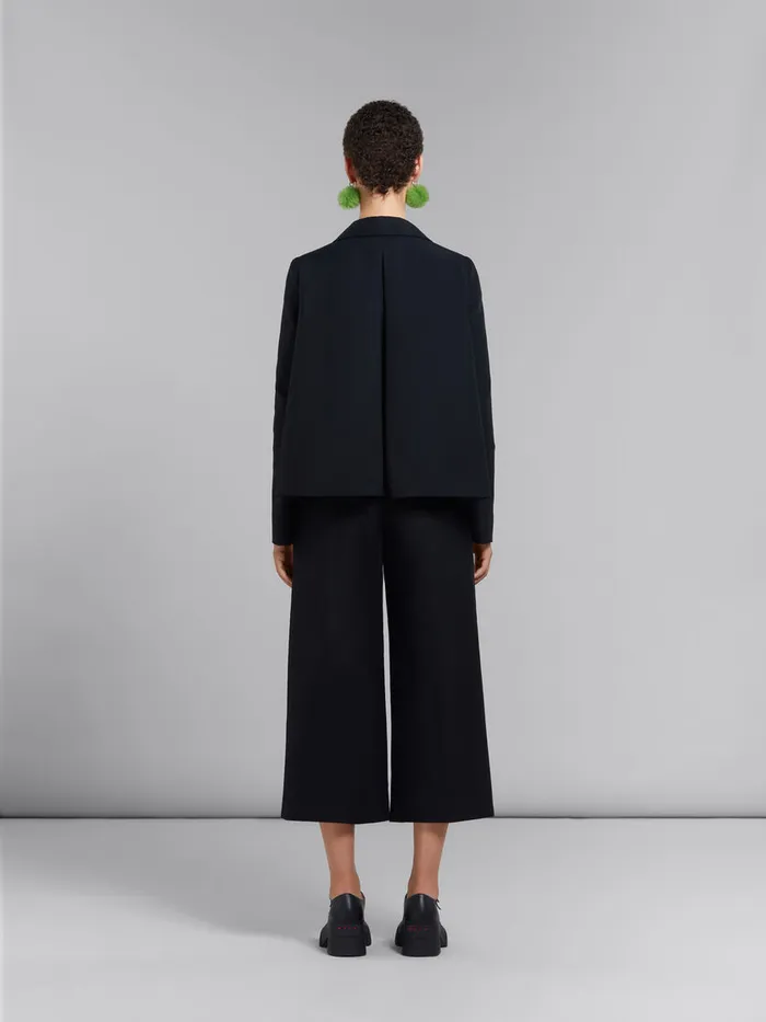 Black Cady Cropped Trousers Women Marni Pants
