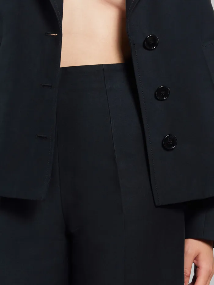 Black Cady Cropped Trousers Women Marni Pants