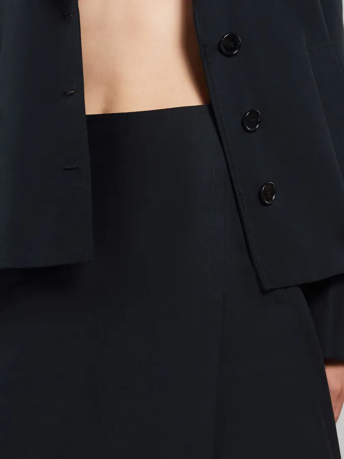 Black Cady Midi Skirt With Maxi Pleats Women Marni Skirts