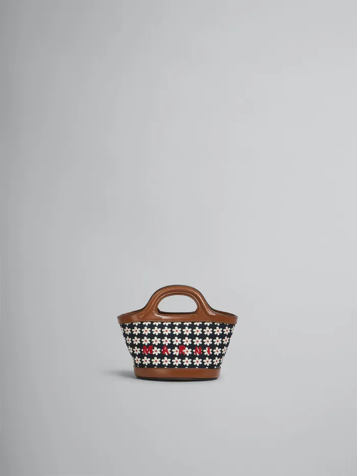 Black Canvas Tropicalia Micro Bag With Daisy Print Women Marni Tropicalia Bag Black Canvas Tropicalia Micro Bag With Daisy Print Women Marni Tropicalia Bag