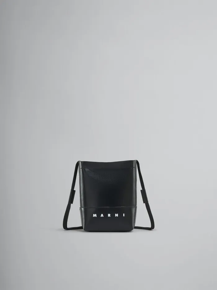 Black Crossbody Bag With Shoelace Strap Men Marni Crossbody Bags