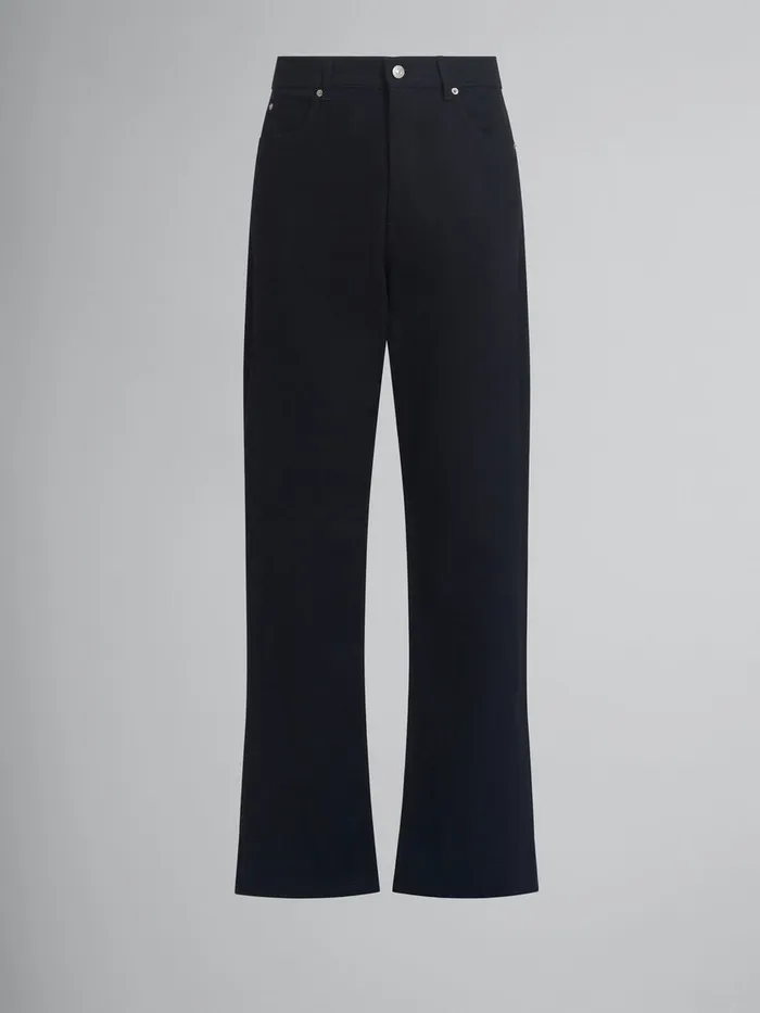 Black Denim Wideleg Jeans Men Marni Pants