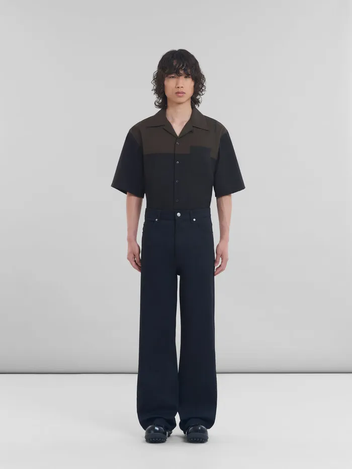 Black Denim Wideleg Jeans Men Marni Pants
