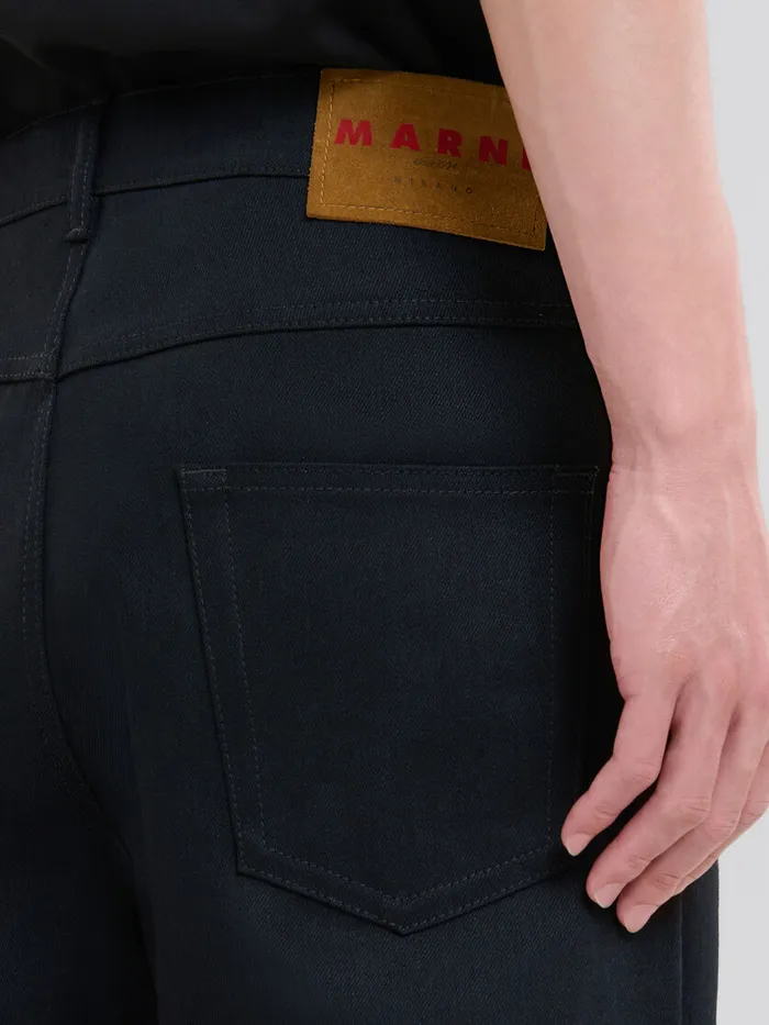 Black Denim Wideleg Jeans Men Marni Pants